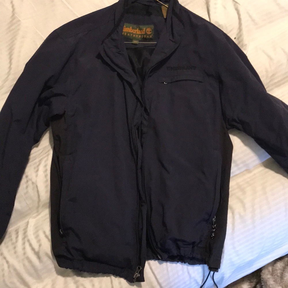 Navy blue Timberland wind breaker